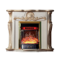Каминокомплект Interflame Грация с очагом Majestic FX M Brass бежевый с золотой патиной